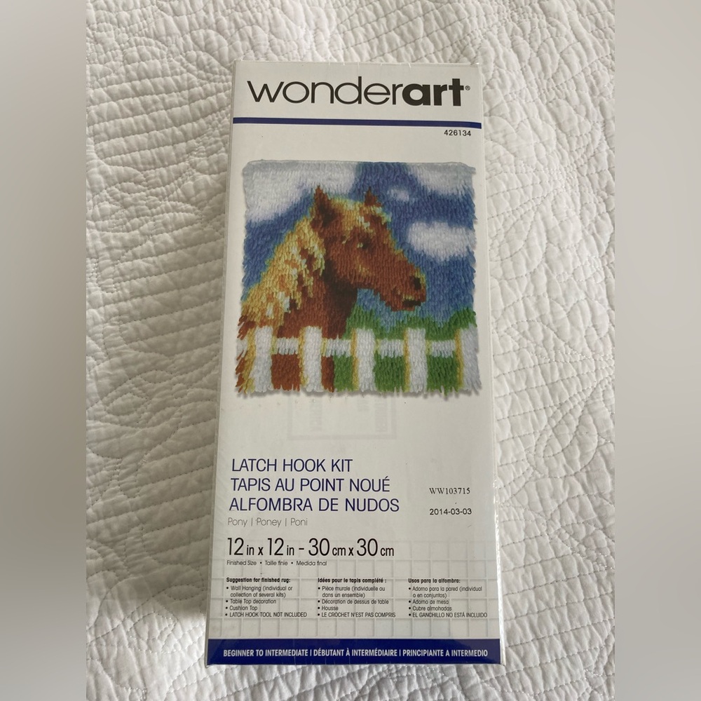 WonderArt Latch Hook Activity Kit with Horse Design